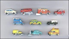 DVO7 SERIE COMPLETE DE FEVES LES VEHICULES D'INTERVENTION -POMPIERS