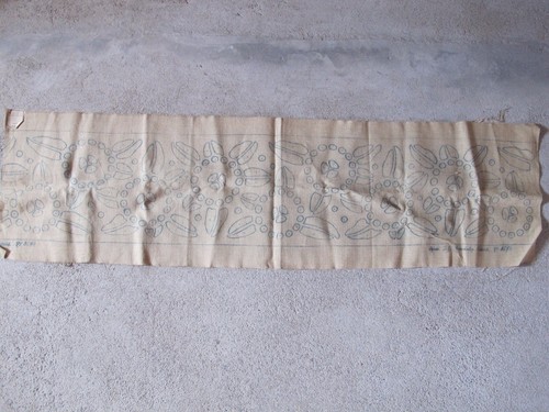 Toile broder ancienne en - toile,
