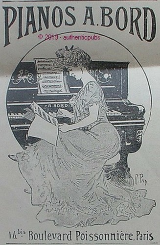 Publicite piano bord 1907 - piano, a