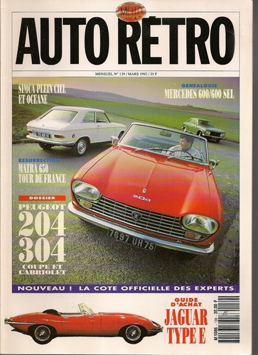 Auto retro 139 peugeot 204 - 204, 304