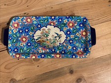 BEAU PLAT A CAKE EN ÉMAUX DE