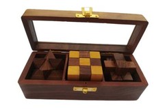 Jeu de puzzle en bois 3 en un