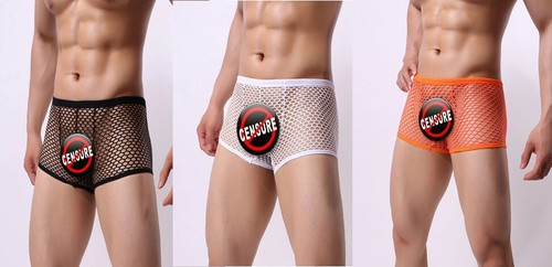 Boxer filet transparent sexy - transparent,