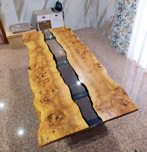Table époxy transparente - , avec