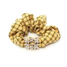 Boucle Roger Vivier scrunchie cheveux REWAC290000S7NS416 tweed jaune NEUF femme