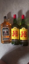 Lot 3 bouteilles de whisky 1l J&B et Label 5