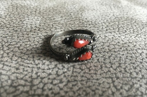 Ancienne bague argent corail - ancienne,
