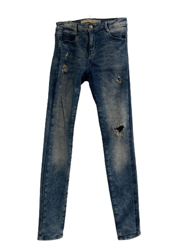 Pantalon jeans troué zara t38 - jeans,