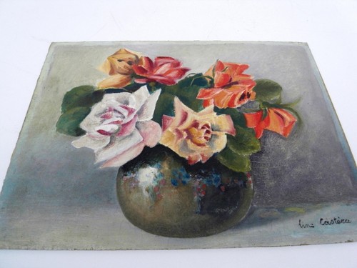 Peinture huile panneau - l'huile, s/