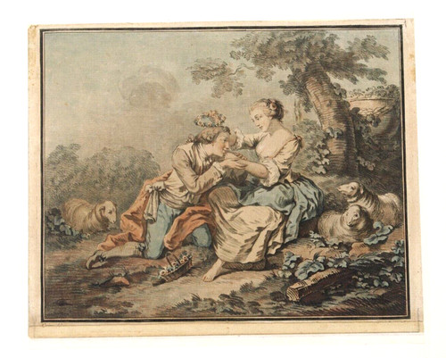 Gravure aquatinte 18ème
