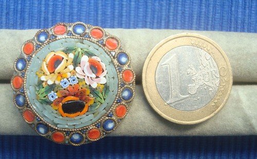 B34 broche ancienne ronde - b34,