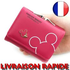 Portefeuille Minnie Cuir Femme Mickey Porte monnaie Loquet Solide Carte DISNEY