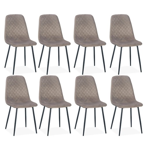 Lot chaises en velours - de, 8