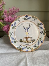 Vintage French Nevers Revolution Centenary Hand Painted Plate 1789