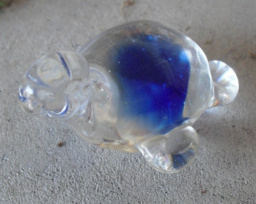 Vintage clear and - clear, blue