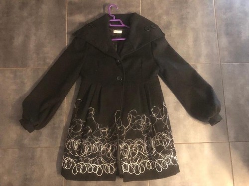 Veste manteau noir - , femme