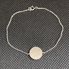 Bracelet Gourmette En Argent Massif 925 Maille Simple Disque De Phaistos Grec