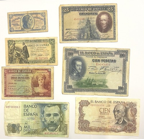 Lot billets banque espagne - lot, 7