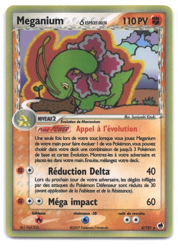 Carte pokémon meganium - meganium, 4/101