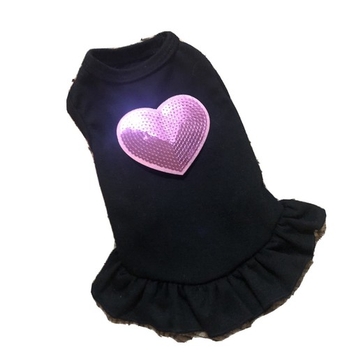 Heart pink sequin love black - pink,