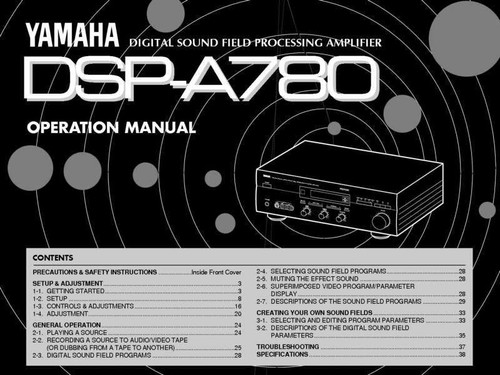 Yamaha dsp a780 amplifier - dsp-a780,