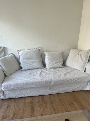 Canape convertible blanc - blanc, 3