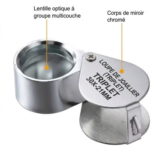 Loupe bijoutier 30x pliable - loupe,