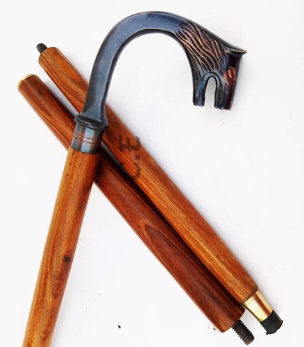Ancien bâton marche en - de,