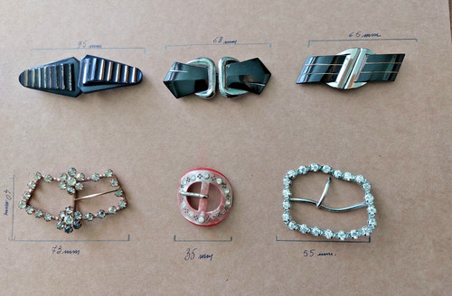 Lot boucles anciennes verre - lot,