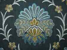 1,6 Mètres Amadore Saphir Brodé Floral Tissu Rideau Rembourrage Coussin