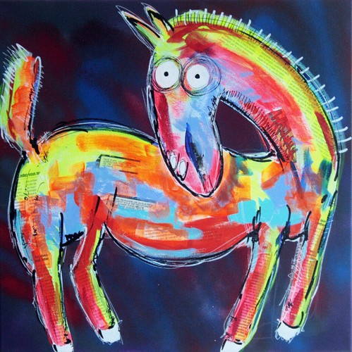 Pyb signe cheval pop tableau - pyb,