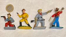CYRNOS Far-West Lot 3- 4 Cowboy Anciens Soldats plastique années 60 idem Starlux