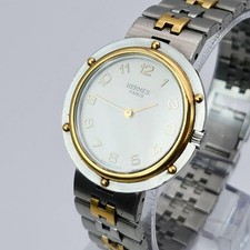 Ceinture Hermes Olympia Combi Date H Ivory Quartz Boys HERMES,16331