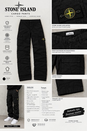Stone island pantalon cargo - stone,