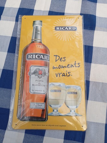Plaque ricard métal bombée - ricard,