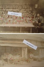 JAPAN 2 large antique photos 1880s-1890s Pipes tobacco shop / Gojozaka Kyoto