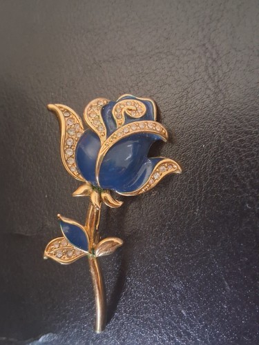 Ancienne broche rose dorée - broche,