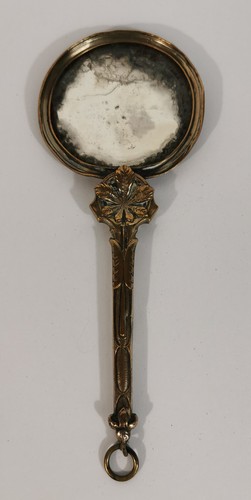 Ancien miroir face main en - face, a