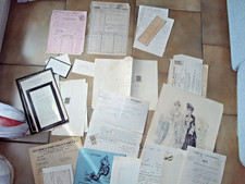 Lot de 30  vieux  papiers documents anciens faire part deces mariage etc