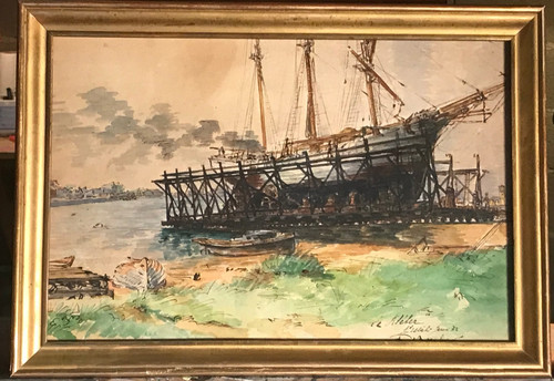 Aquarelle ferdinand boscher - aquarelle,