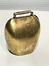 Ancienne Cloche à Vache en Métal Doré Vintage