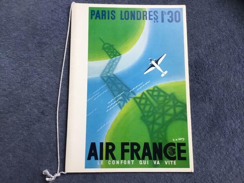Air france concorde menu paris - air,