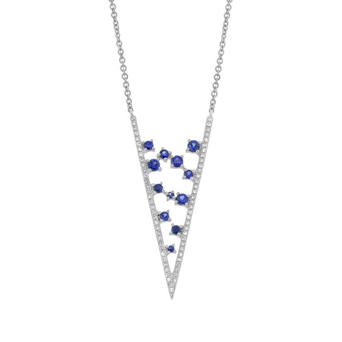 14k blanc diamant saphir - blanc,