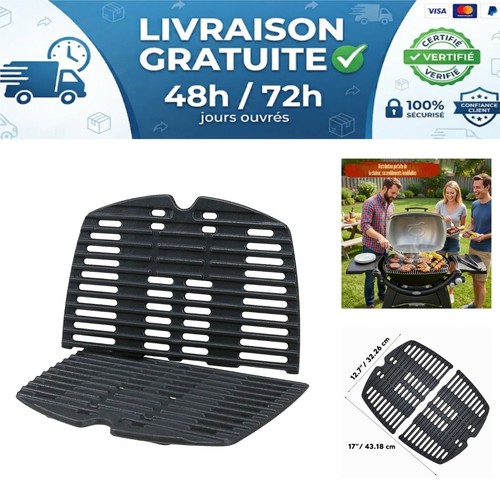 Grille cuisson fonte - grille, en