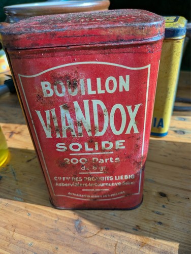 Boite ancienne viandox - viandox, rouge