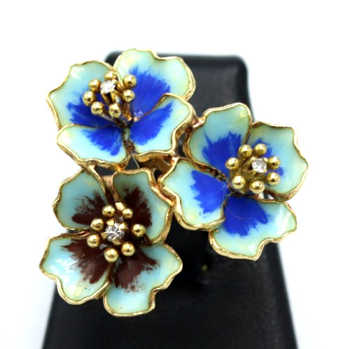 Bague vintage fleurs - bague, 3