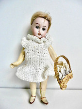 POUPÉE MIGNONNETTE ANCIENNE TÊTE EN BISCUIT ALLEMANDE - HT 16 cm