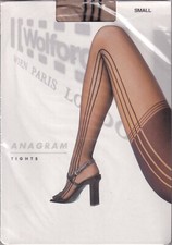 Collant WOLFORD ANAGRAM coloris Cosmetic/Black. Taille S. Fashion tights.