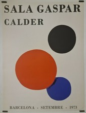 Calder Sala Gaspard 1973 Affiche Originale Exposition Sculpture Cubisme