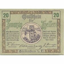 [#282175] Billet, Autriche Greifenstein 20 Heller château 1, 1920 UNZ- Meh